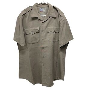 Vintage US Army Corps Of Engineers Utility Button Down Shirt Size XXL